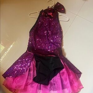 Sparkling Pink and Black Kids Costume